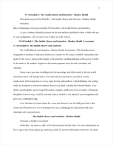 N518 Module 1: The Health History and Interview β page 2