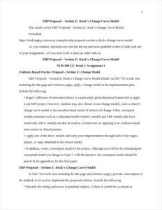 EBP Proposal – Section E: Duck’s Change Curve Model – page 2