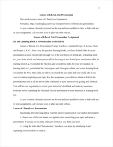 Lenses of Liberal Arts Presentation β page 2