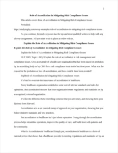 Role of Accreditation in Mitigating Risk Compliance Issues – page 2