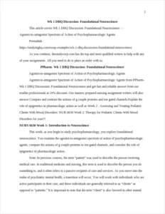 Wk 1 DBQ Discussion: Foundational Neuroscience – page 2