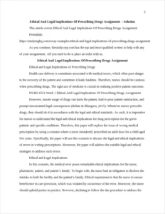 Ethical And Legal Implications Of Prescribing Drugs – page 2