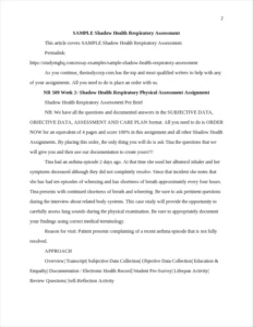 SAMPLE Shadow Health Respiratory Assessment – page 2