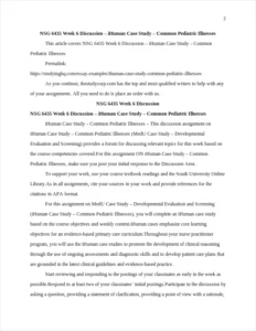 iHuman Case Study – Common Pediatric Illnesses – page 2