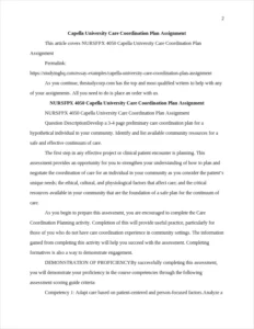 Capella University Care Coordination Plan Assignment โ page 2