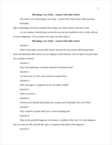 Physiology Case Study : Anyone Who Had a Heart β page 2