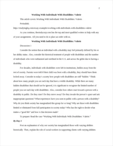 Working With Individuals With Disabilities: Valerie – page 2