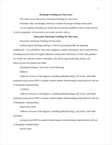 Discharge Teaching On Tina Jones – page 2