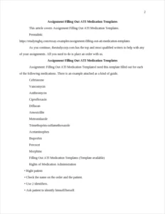 Assignment Filling Out ATI Medication Templates – page 2