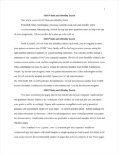 SOAP Note and eMedley Entrie β page 2