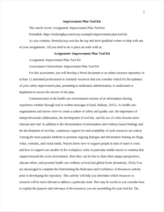 Improvement Plan Tool Kit – page 2