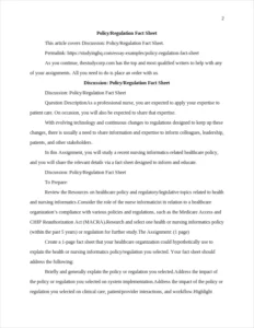 Policy/Regulation Fact Sheet – page 2
