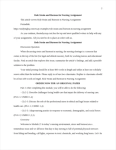 Role Strain and Burnout in Nursing Assignment – page 2
