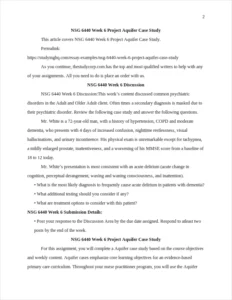 NSG 6440 Week 6 Project Aquifer Case Study – page 2