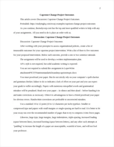 Capstone Change Project Outcomes β page 2