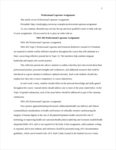 Professional Capstone Assignment β page 2
