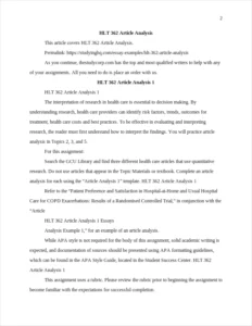 HLT 362 Article Analysis. – page 2