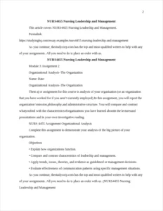 NURS4455 Nursing Leadership and Management – page 2