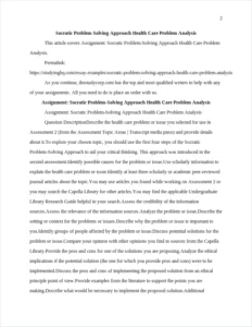 Socratic Problem-Solving Approach Health Care Problem Analysis β page 2