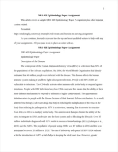 Epidemiology Paper Assignment – page 2