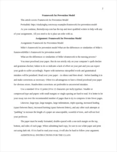 Framework for Prevention Model – page 2