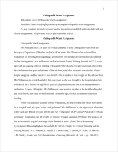 Orthopaedic Ward Assignment – page 2