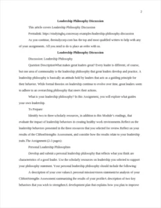 Leadership Philosophy Discussion β page 2