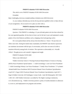 PMHNP Evaluation NURS 6660 Discussion – page 2