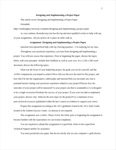 Designing and Implementing a Project Paper – page 2