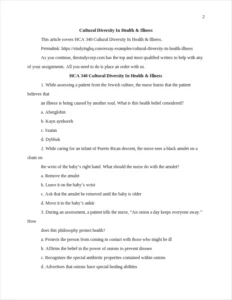 Cultural Diversity In Health & Illness โ page 2