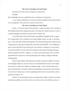 The Career Counseling Case Study Project β page 2