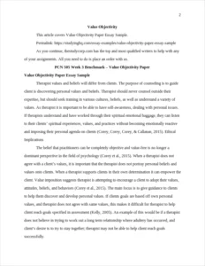 Value Objectivity Paper Essay Sample – page 2
