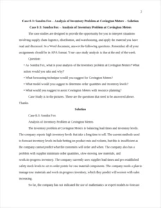 Analysis of Inventory Problem at Covington Meters – page 2