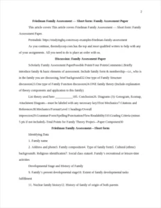 Friedman Family Assessment – page 2