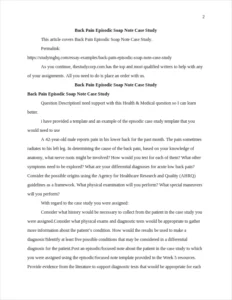 Back Pain Episodic Soap Note Case Study β page 2
