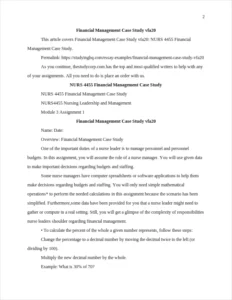 Financial Management Case Study vfa20 – page 2