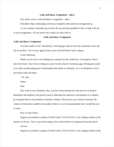 Acids and Bases Assignment – page 2