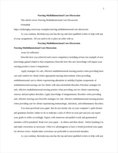 Nursing Multidimensional Care Discussion – page 2