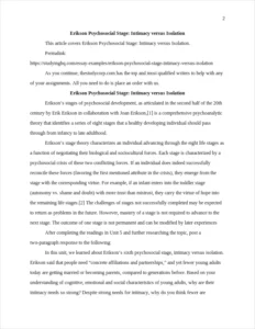 Erikson Psychosocial Stage: Intimacy versus Isolation – page 2