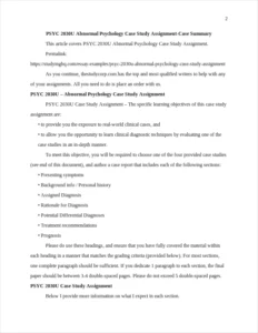Abnormal Psychology Case Study – page 2