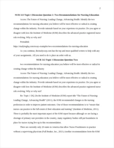 Two Recommendations for Nursing Education – page 2
