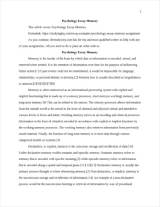 Psychology Essay-Memory – page 2