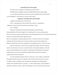 Leadership Styles and Personality – page 2