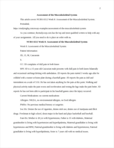 Assessment of the Musculoskeletal System β page 2