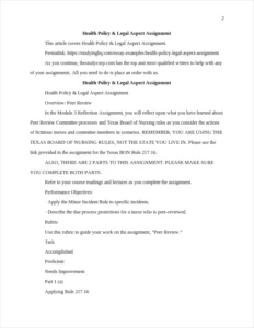 Health Policy & Legal Aspect Assignment – page 2