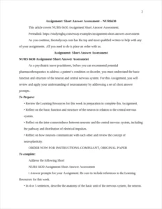 Assignment: Short Answer Assessment – page 2