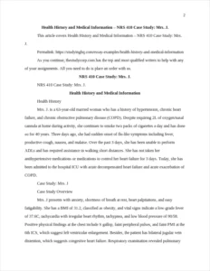 Health History and Medical Information – page 2