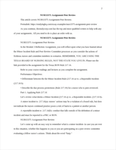 NURS3375 Assignment Peer Review – page 2