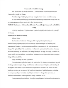 Framework or Model for Change β page 2