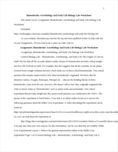 Biomolecules Astrobiology and Early Life Biology Lab β page 2